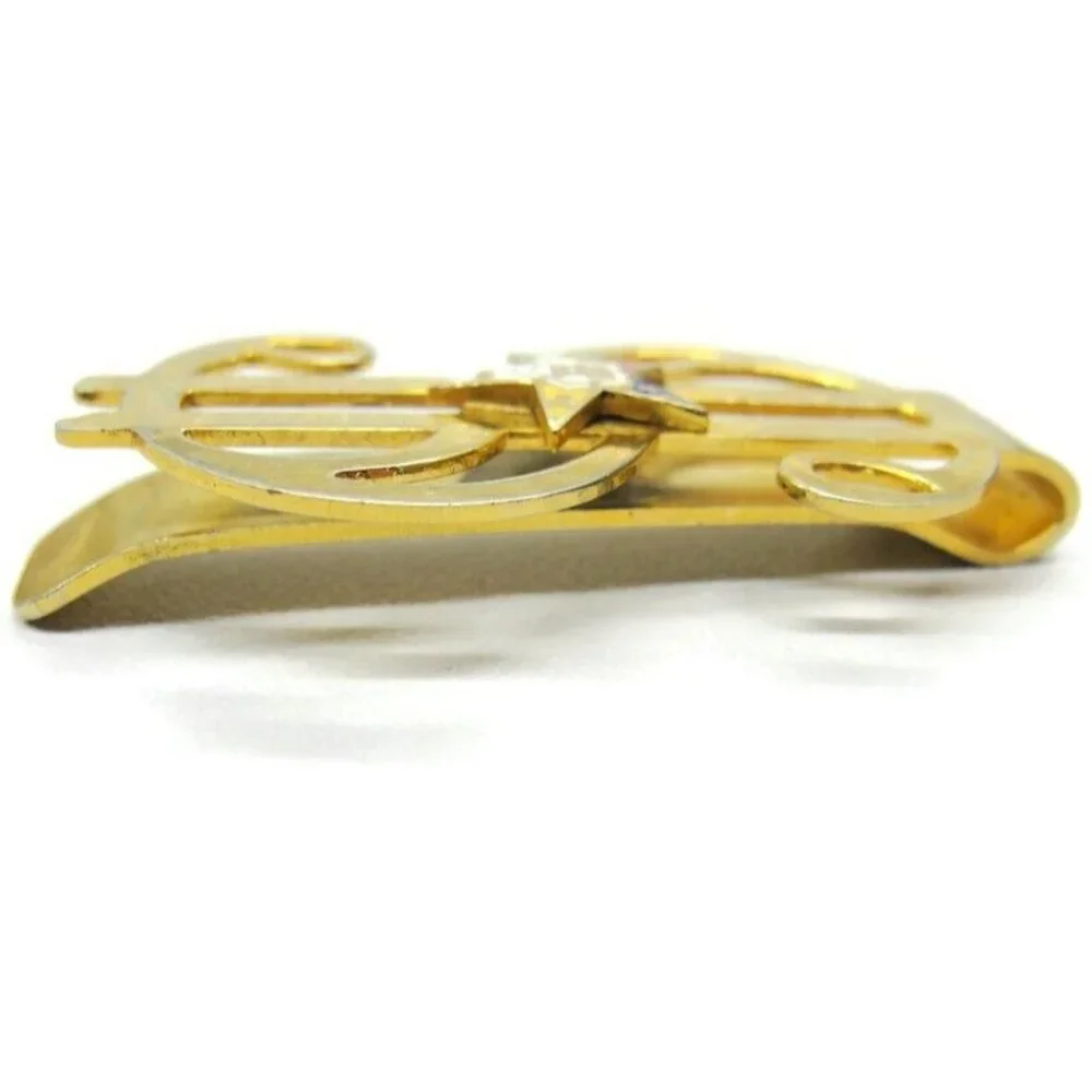 Mason Square Market Order of Eastern Star Dollar $ Sign Gold Tone Money Clip